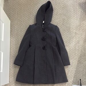 Rothschild Gray Hooded Coat with A-Line Design